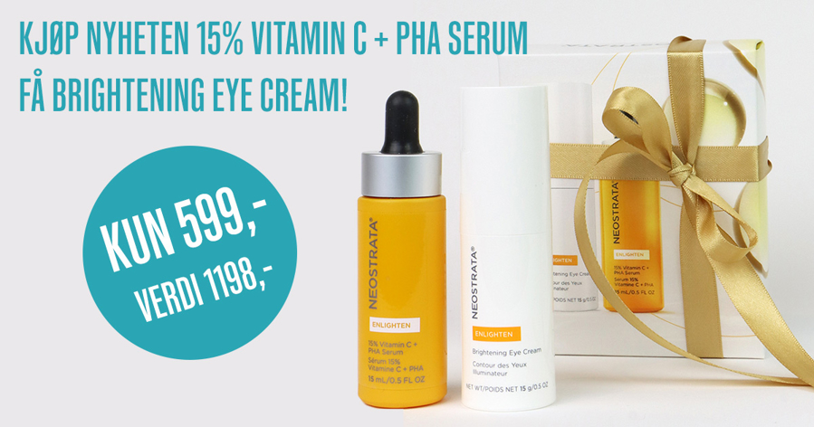 Kjøp NYHETEN 15% Vitamin C + PHA Serum - Få Brightening Eye Cream!
