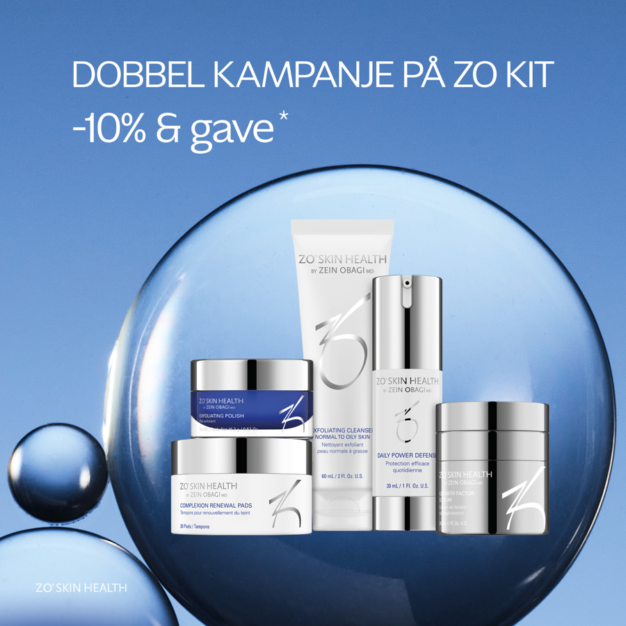 10% på alle ZO Kit og du får toalettmappe med hydrating creme 59ml