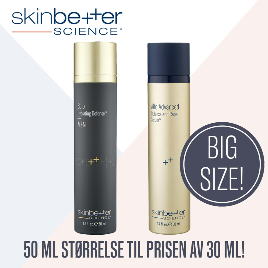 Kampanje! Kjøp Alto Advanced Defense and Repair Serum FACE eller Solo Hydrating Defense Serum MEN - 50 ml for samme pris som 30 ml!