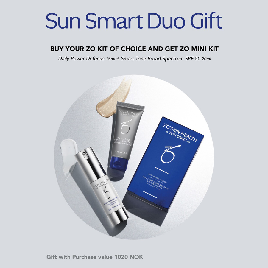 Kjøp et valgfritt ZO®-kit, få  en gaveeske med Daily Power Defense (15 ml) og Smart Tone SPF 50 (20 ml)!